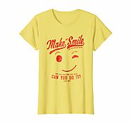 Make Me Smile Standard Lemon T-Shirt for Women (red print)