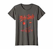 Make Me Smile Standard Asphalt T-Shirt for Women (red print)