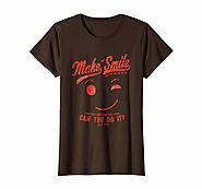 Make Me Smile Standard Brown T-Shirt for Women (red print)