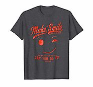 Make Me Smile Standard Dark Heather T-Shirt for Men (red print)