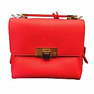 Balenciaga Red Rogue Le Dix Handbag