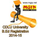 CDLU University B.Ed Registration 2014-15