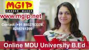 Online MDU University B.Ed Registration 2014-15