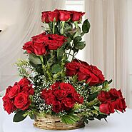 Website at https://www.oyegifts.com/48-red-rose-basket-arrangement