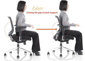 Sit up and scoot back so that your back is supported by your chair