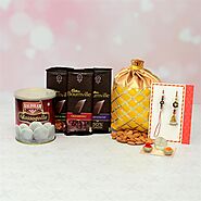 Website at https://www.oyegifts.com/bournville-chocolates-with-haldiram-sweets-and-almonds-rakhi-hamper