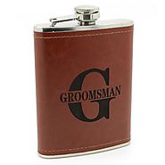 Premium Groomsman 8oz Hip Flask - James Butler