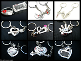 Lovers set of 2 Key Rings Valentine's day gift box I love you forever heart & key
