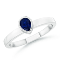 Pear Blue Sapphire Ring | Angara.com
