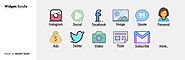 Zestaw 11 widgetów - Facebook, Twitter, Instagram, wideo, reklama, newsletter,.... • DropDire