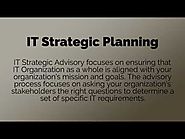 IT Strategic Planning and Advisory Services Ottawa