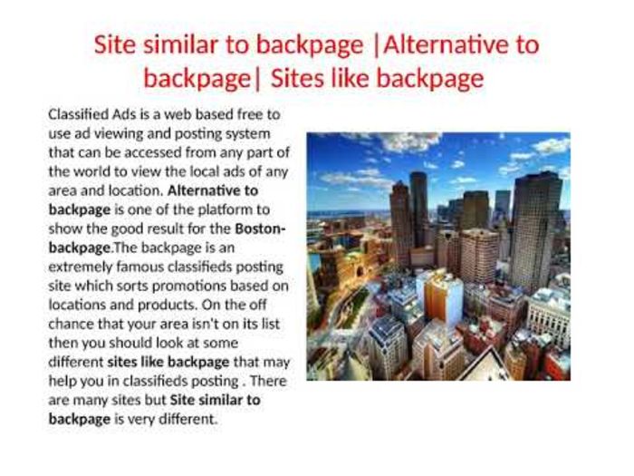 BostonbackpageSite similar to backpage Alternative to backpage