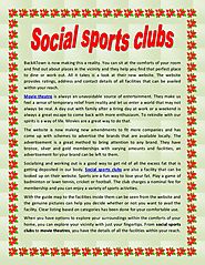 Social sports clubs