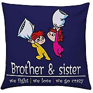 Buy or Send Crazy Brother Sister Cushion - OyeGifts.com