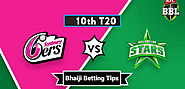 Sydney Sixers vs Melbourne Stars, 10th Match - Big Bash Prediction