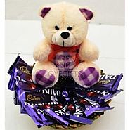 BEAUTIFUL TEDDY WITH DAIRY MILK