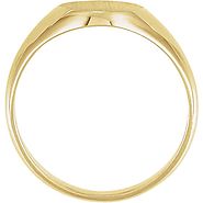 14K Yellow 8x10mm Oval Signet Ring