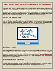 Check Out How Email Marketing Service Is Useful For Your Business!