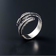Silver Feather Ring - Grace Callie Designs