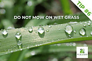 Do not mow on wet grass