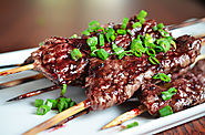 Smashed Steak Skewers with Cherry Barbecue Sauce - Nom Nom Paleo®