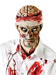 Zombie Bloody Brain Headpiece Hat Costume Accessory Appliance Header Cover