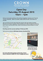 Open Day Saturday 25 August 2018, 10am-1pm