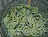 How to Make Zucchini Pasta Alfredo (Raw Food)