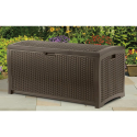 73 gallon Wicker Resin Deck Box- Suncast-Outdoor Living-Patio Furniture-Patio & Deck Storage