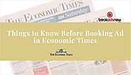 Things to Know Before Booking Ad in Economic Times