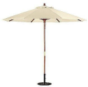 9' Wood Market Umbrella in Khaki - Polyvore