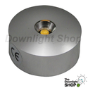 Power Puk White LED downlight Brushed aluminium round Surface mounting or recessed mounting