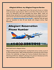Cheap flight Tickets At Allegiant Airlines number +1-800-854-7418