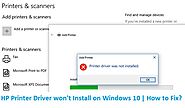 HP Printer Driver won't Install on Windows 10 | How to Fix?