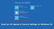 Reset an HP Laptop to Factory Settings on Windows 10