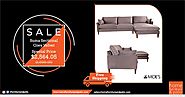 Suma Sectional Grey Velvet - Home Furniture and Patio