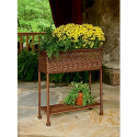 Wicker Rectangular Plant Stand- Country Living-Outdoor Living-Outdoor Decor-Planters