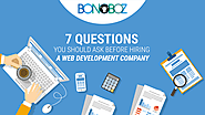 7 Questions Before Hiring a Web Development Company - Bonoboz.in