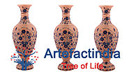 Marble Inlay Flower Vase | Marble Decorative Flower vases - Artefactindia