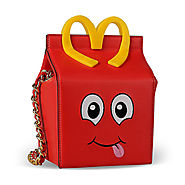 Moschino McDonald Small Leather Bag Red