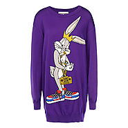 Moschino Bugs Bunny Short Dress Purple