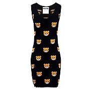 Moschino Teddy Bears Short Dress Black