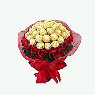 Buy Deep Love Chocolate Bouquet Online , Send Gifts To India - OyeGifts.com