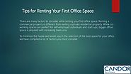 Tips for renting your first office space