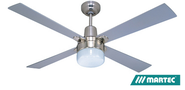 Martec Alpha Brushed Nickel 48" 1200mm Ceiling Fan with Clipper Light CFS124C