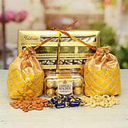 Buy or Order Mixed Sweets With Dryfruits & Ferrero Rocher Online - OyeGifts