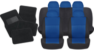 Blue Car Seat Covers With a Universal Fit Racer Style