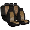 2 Tone Classic Leopard Car Seat Covers, Airbag compatible and Split Bench