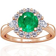 Emerald Pendants With Sidestones