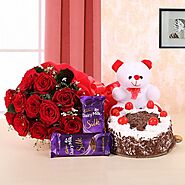 Buy Bouquet of Surprise Midnight Gifts Delivery Online - OyeGifts
